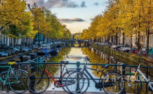 Wycieczka szkolna do Amsterdamu - rowery