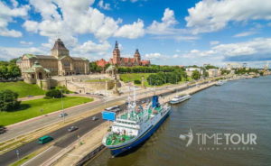 Wycieczka szkolna do Szczecina - Wały Chrobrego i Odra